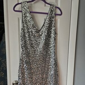 Silver Sequin Dress